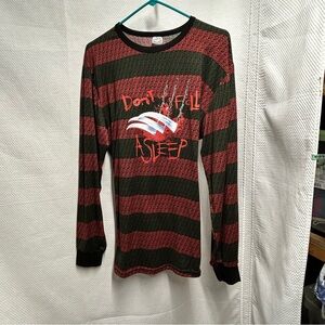 Striped Long‎ Sleeve Shirt with Graphic Print